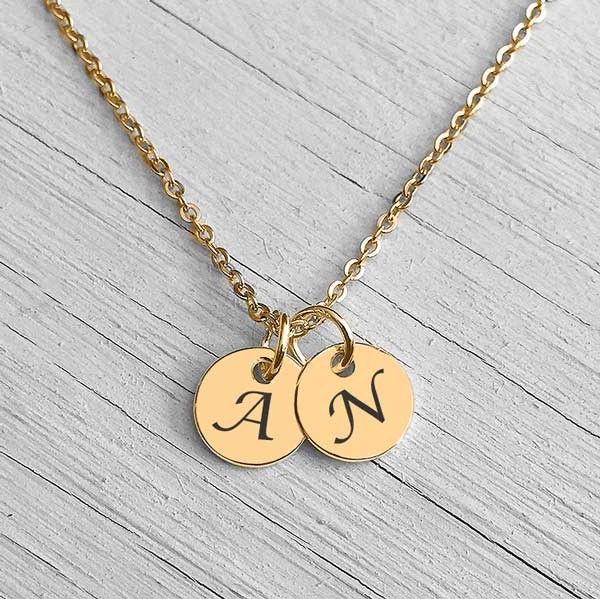 Initial Pendant Necklace - Gold