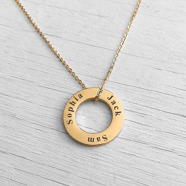 Washer Necklace Gold