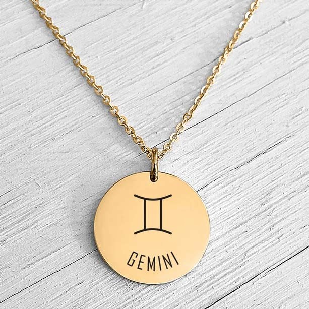 Zodiac Star Sign Necklace Gold