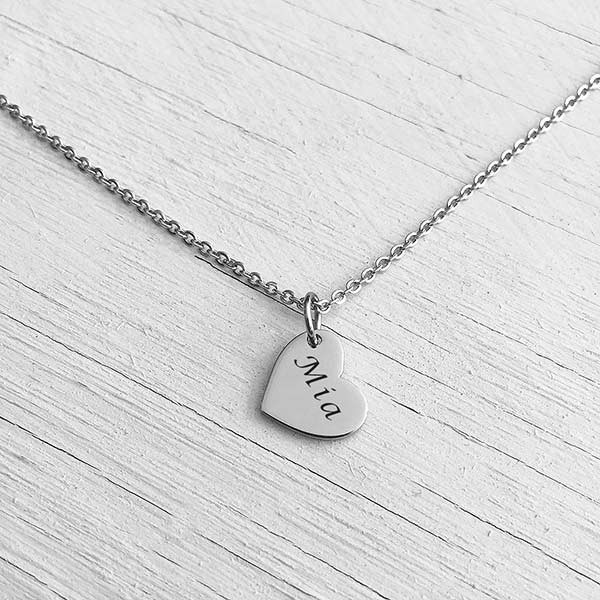 Heart Necklace Silver