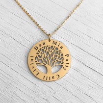 Family Tree Pendant Gold