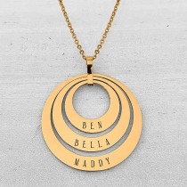 Round Hollow Necklace Gold