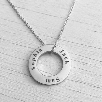 Washer Necklace Silver