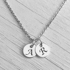 Initial Pendant Necklace - Silver