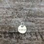 disc necklace sterling silver