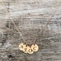 initial pendant necklace rose gold