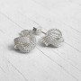 Sterling Silver Knot Tennis Earrings