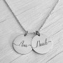 round name necklace sterling silver